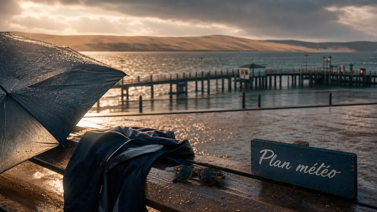 Arcachon ce week end : front de mer, vent et jetée Thiers