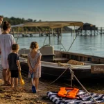 Arcachon en famille : enfants sur la plage, bateau au Bassin