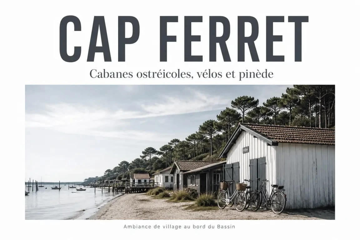week end arcachon au Cap Ferret, cabanes ostréicoles, vélos et pinède