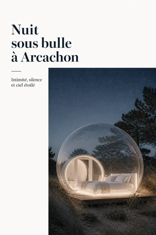 Nuit insolite arcachon dans une bulle transparente sous les étoiles près d’Arcachon