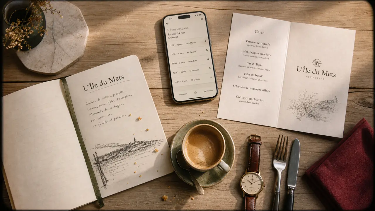 L’ile du mets, table et menu pour réservation