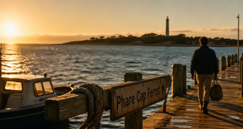 Phare arcachon : vue du Cap Ferret depuis le bassin d’Arcachon