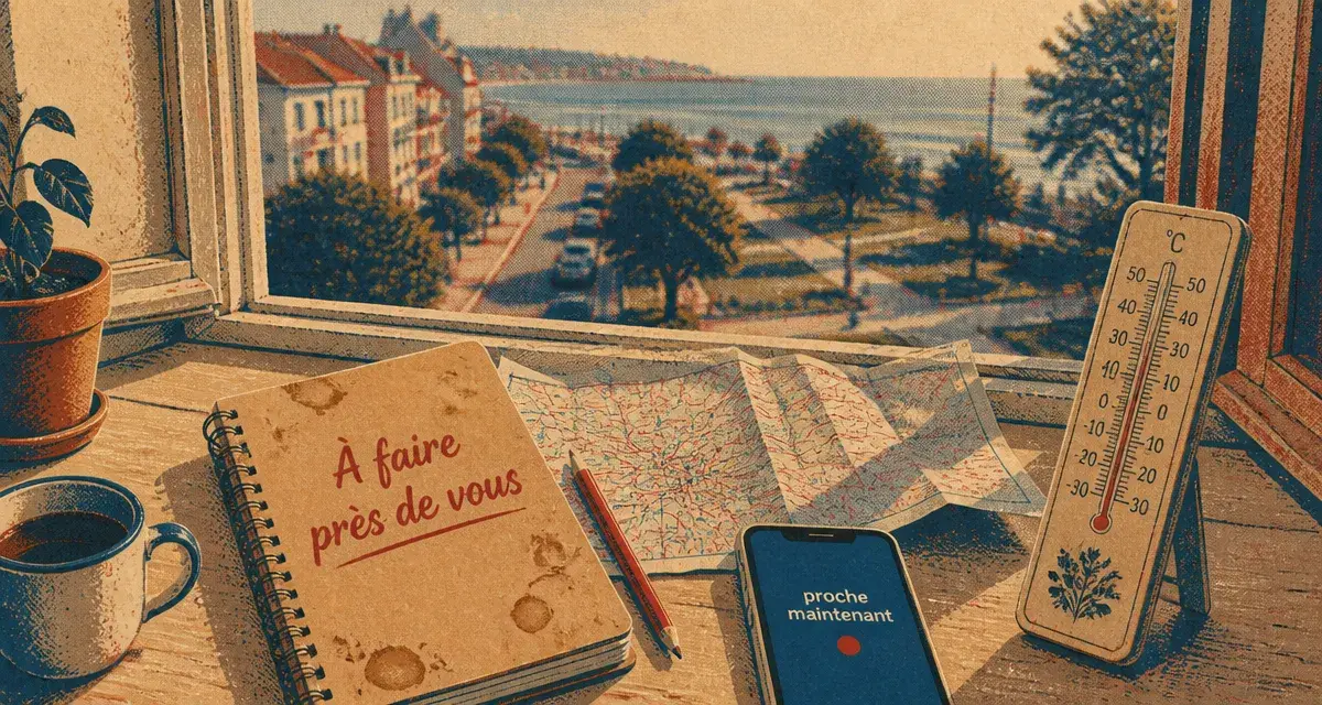 Que faire à proximité en 15 minutes : météo et budget