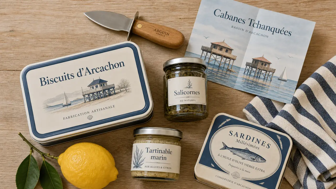 Que ramener d'Arcachon : huîtres, douceurs et objets du bassin sur table