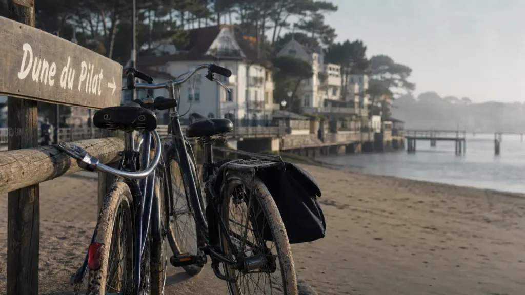 Visiter arcachon en velo : vélos au bord de mer et Dune du Pilat
